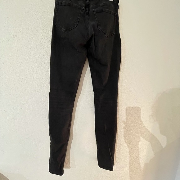 Brandy Melville jeans 26 Sm distressed gray straight bootcut frayed ripped jean - Picture 13 of 15